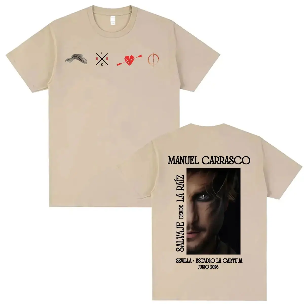 Manuel Carrasco Pueblo Salvaje Album Tour T-shirt High Street Tee Y2k Clothing Gothic Casual Loose Oversized T Shirt Fan Gifts