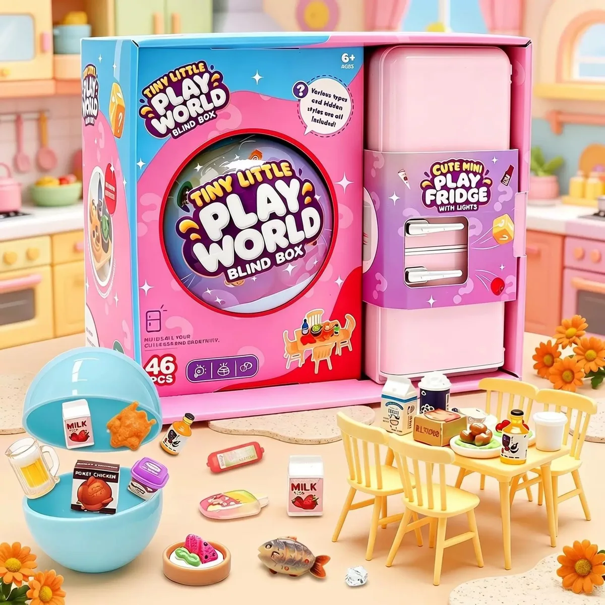 NEW Mini Refrigerator Surprise Tide Play Random Simulation Food Play Mini Random Blind Box Ball Ideal Play HouseOrnamenttoygift view 2