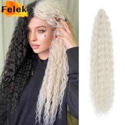 Ariel Curl Hair Deep Twist Crochet Hair Synthetic Braid Afro Curl Ombre Blonde Pink 22Inch Water Wave Braiding Hair Extension