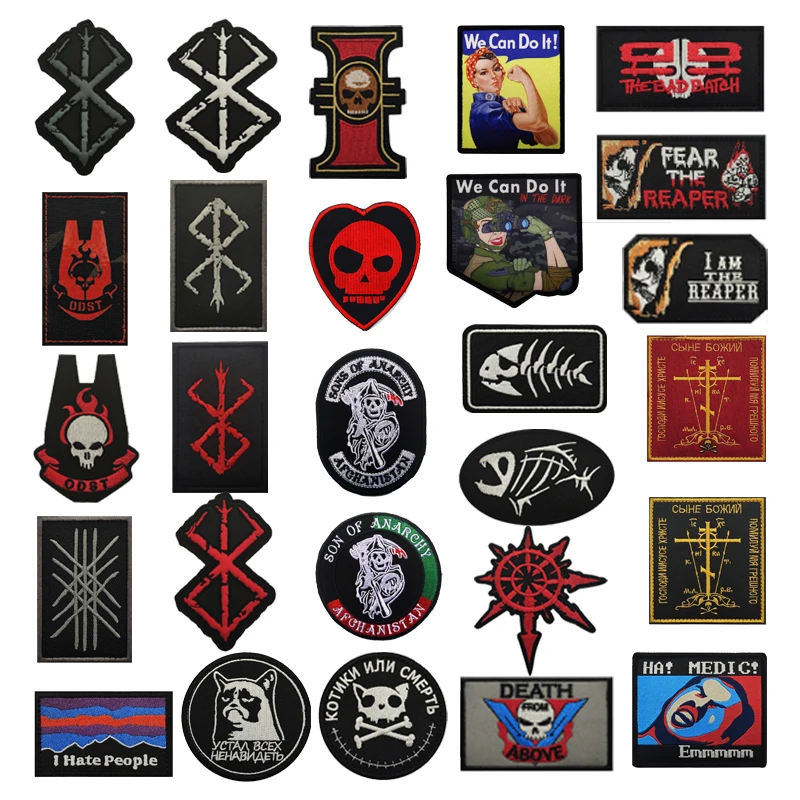 New WarHammer 40K Warhammer Embroidered Armband Red Symbol Outdoor Backpack Patch Oracle Embroidered Bag Accessory Patch