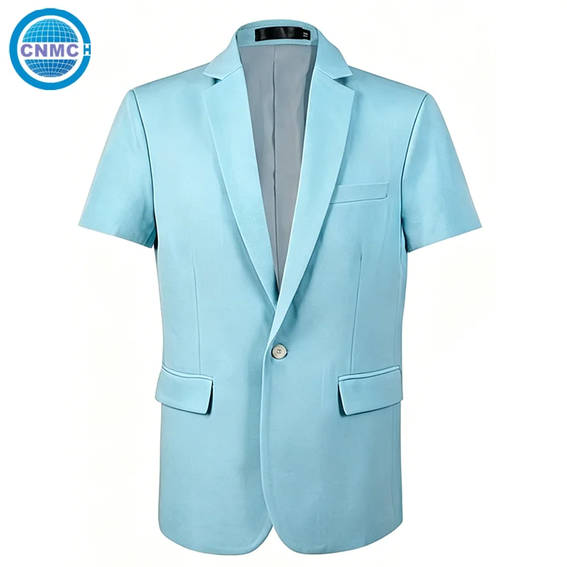High Quality Male Suit Men's Outfit Short Sleeve Suit Jacket Shorts Lightweight For Wedding Business Party Travel Scenes