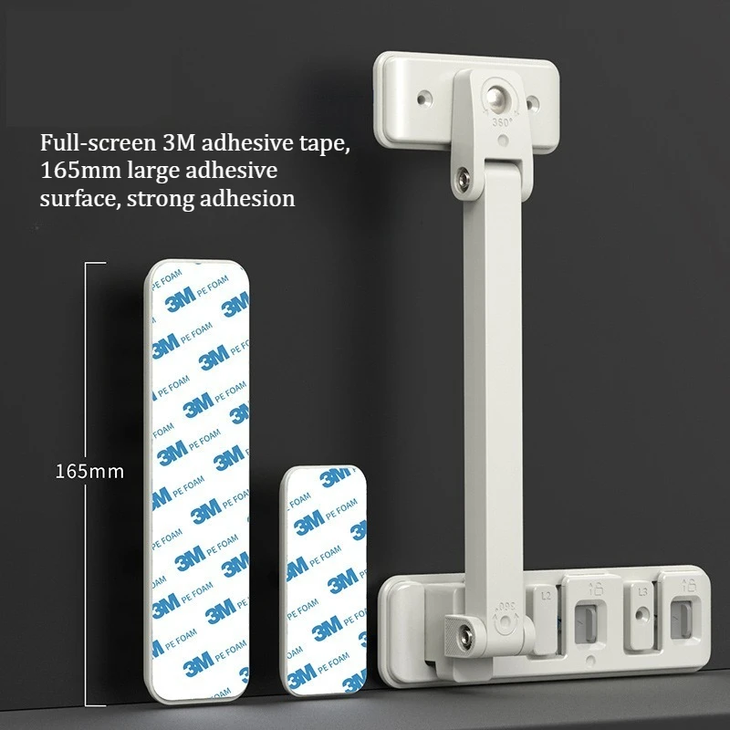 Self-adhesive window lock without drilling or nailing. Window security lock for doors and windows. Sliding window stopper.