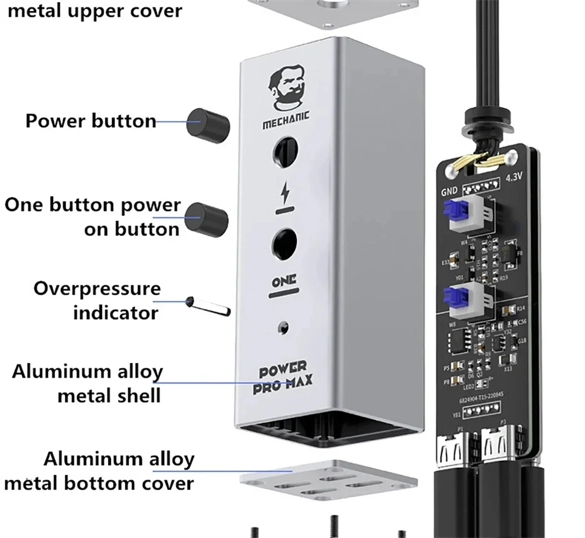 MECHANIC Power Pro Max Boot Power Supply Test Host Cable for iPhone 6-15 Pro Max Motherboard Repair One Button Power Cord tools