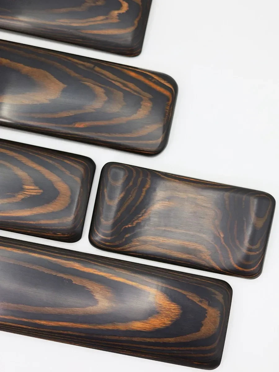 

Purple Ebony Wood Palm Rest Custom Wooden Mechanical Keyboard Wrist Rest Soild Wood Palm Stress for 75% Keyboard Game Accessory