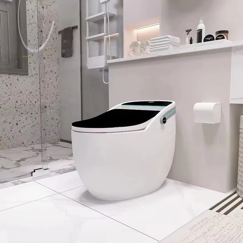 New Design Floor Mounted Black Ceramic Intelligent Wc Bidet Remote Automatic Flush Smart Toilets