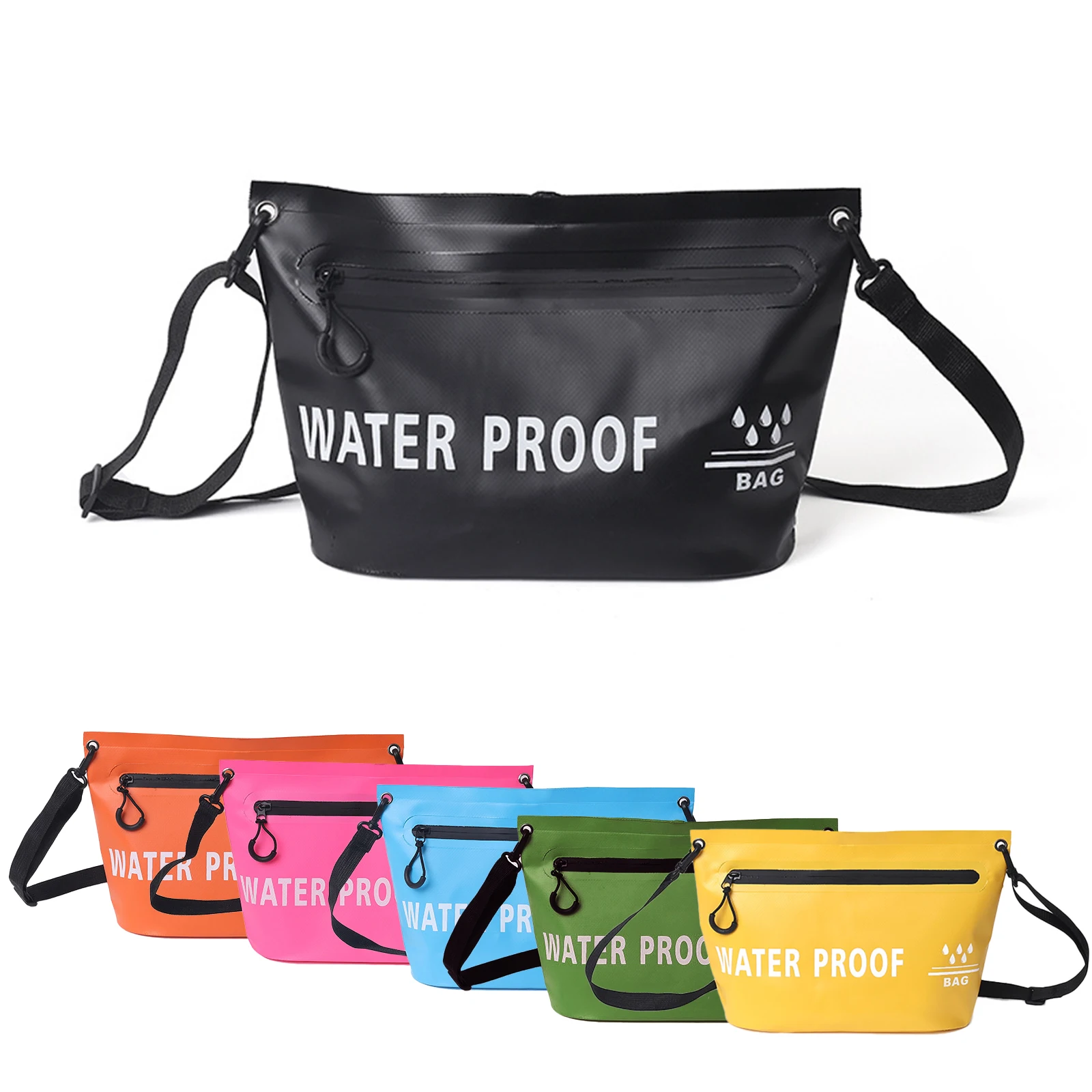 

5L Waterproof Dry Bag Shoulder Travel Handbag Pack Wash Sack Swimming Rafting Kayaking Trekking Floating Boating Water Bags