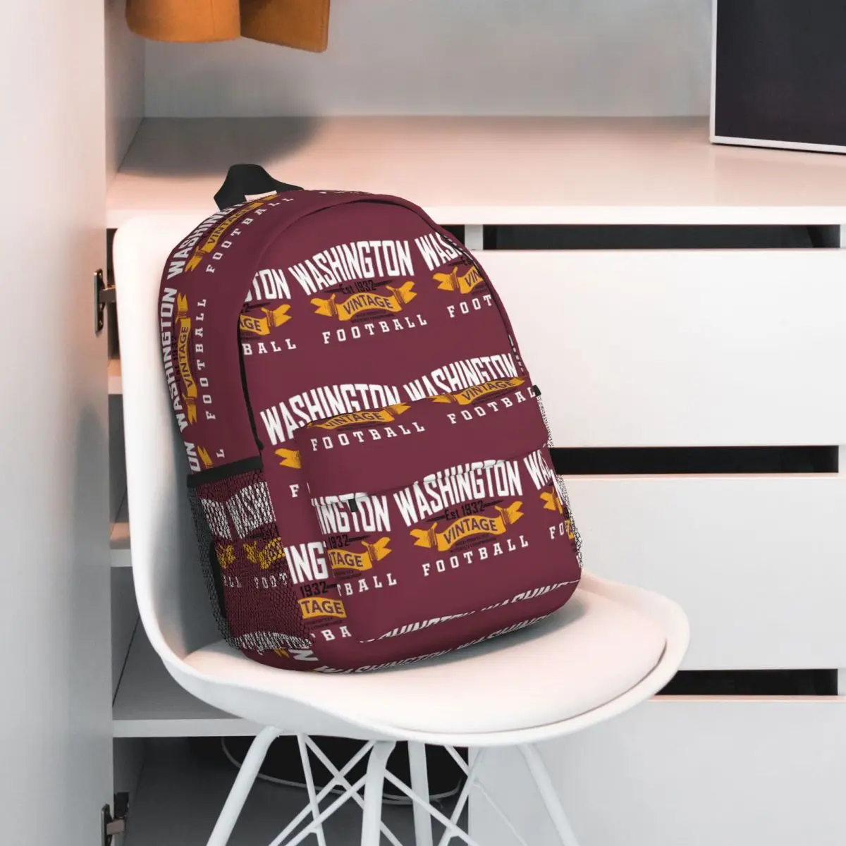 Washington Pro Football Washington Commanders Zaini Ragazzi Ragazze Bookbag Borse da scuola per bambini Zaino per laptop Borsa a tracolla
