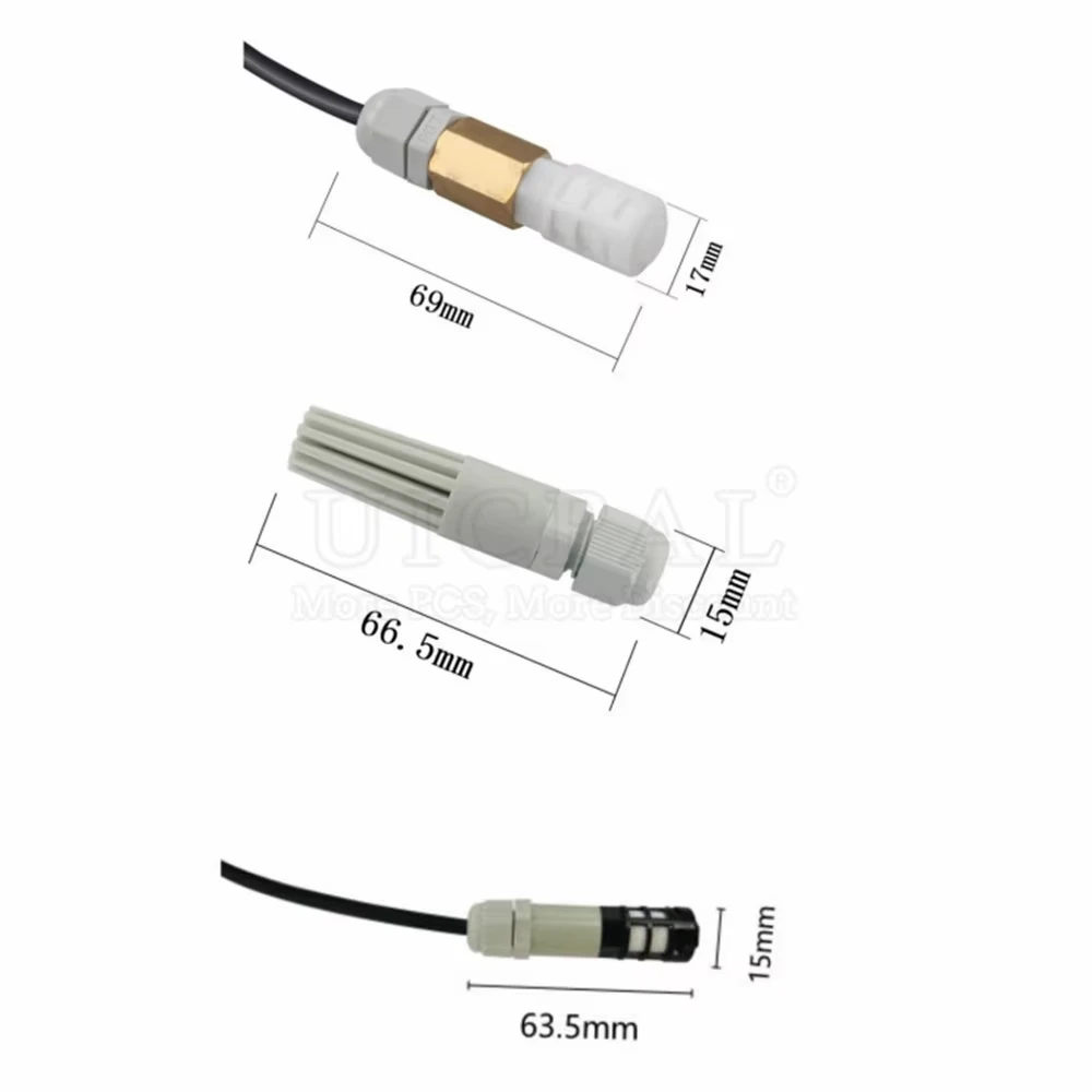 RS485 Sensor de temperatura y humedad Cable de sonda Modbus RTU IP67 impermeable PE PVC sonda de Metal 20CM módulos de sensores de alta precisión