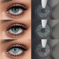 VISUASHOW lentes de contacto de colores para miopía de medio año-1,00 a-8,00 belleza 2 uds lentes de contacto Meta de Color Natural para maquillaje de ojos