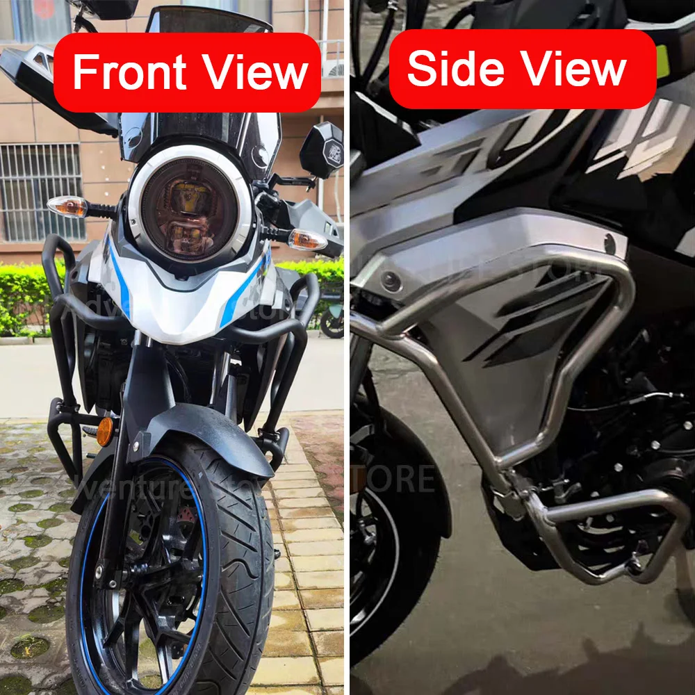 DL250 Highway Crash Bar For Suzuki V-Storm DL 250 Engine Guard Upper Lower Bumper Motorcycle Frame Fall Protection Accessories