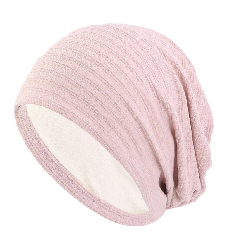 New Women Cotton Slouchy Beanie Hat Slouch Skullies Bonnet Cancer Chemo Cap Night Sleeping Cap Turban Headwear Night Cap