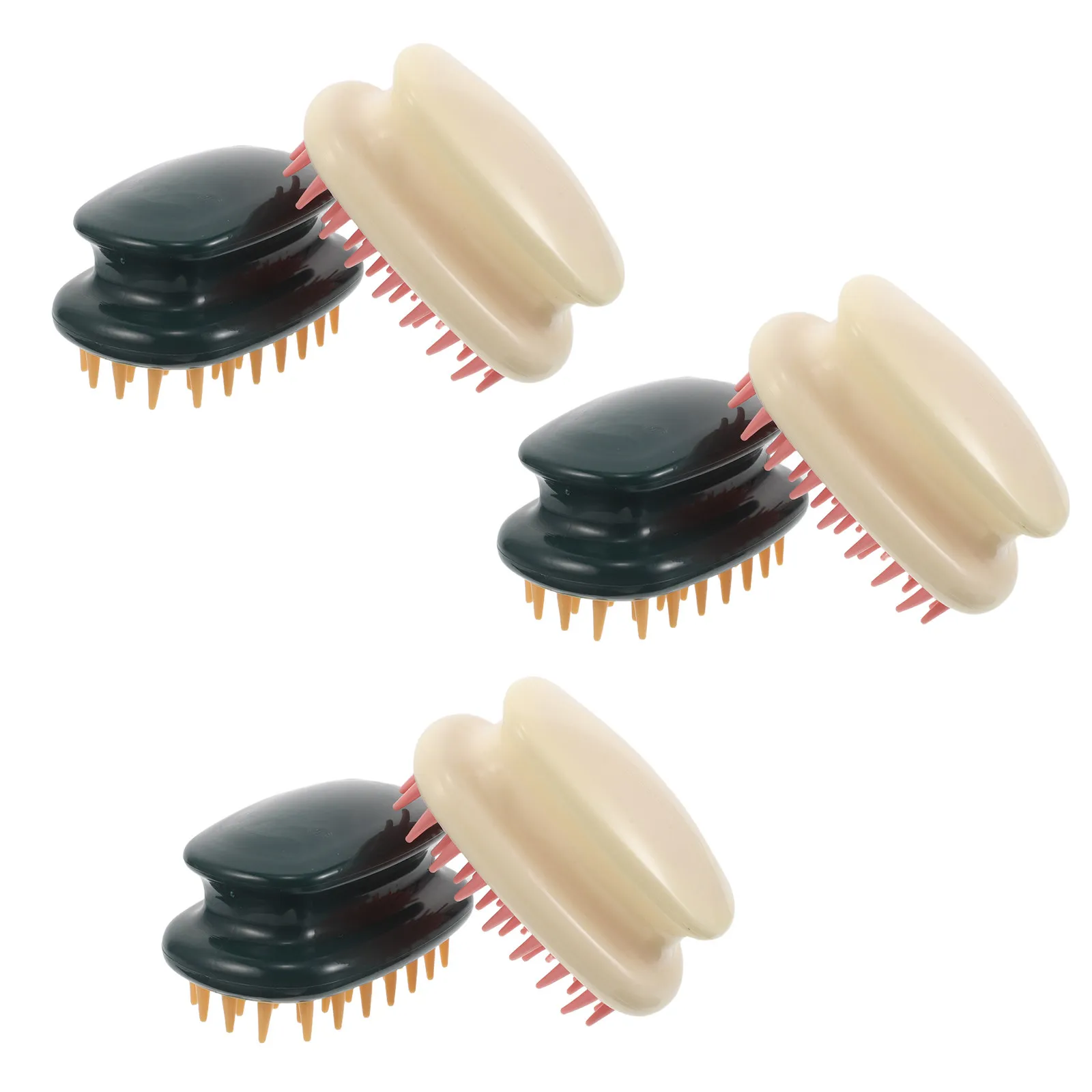 

6Pcs Scalp Massager Shampoo Brush Soft Tpr Bristles Hair Wash Tool Scalp Brush Replacement Hair Scrubber Dandruff Removal