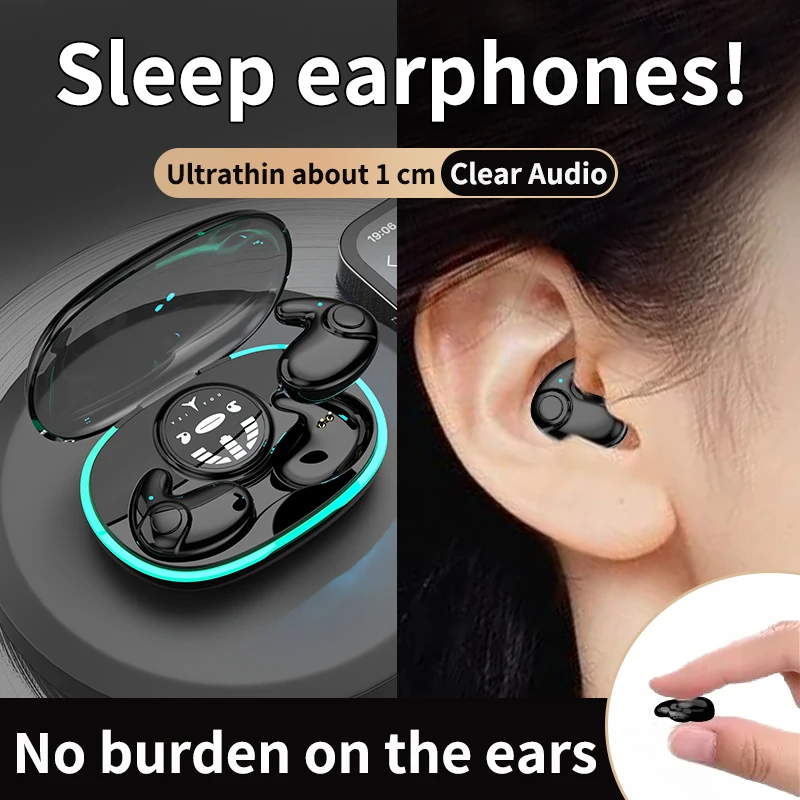 Bluetooth 5.3 Earphones Sports Sleeping TWS Wireless Headphones Earbuds with Mic for Phone ,In ear Mini Headset,For Smart phone