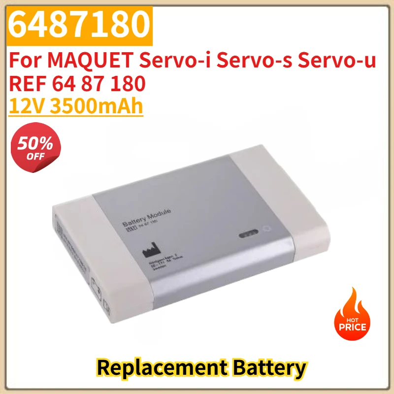 High Quality 6487180 Battery 12V 3500mAh For MAQUET Servo-i Servo-s Servo-u REF 64 87 180 Brand New Replacement Battery