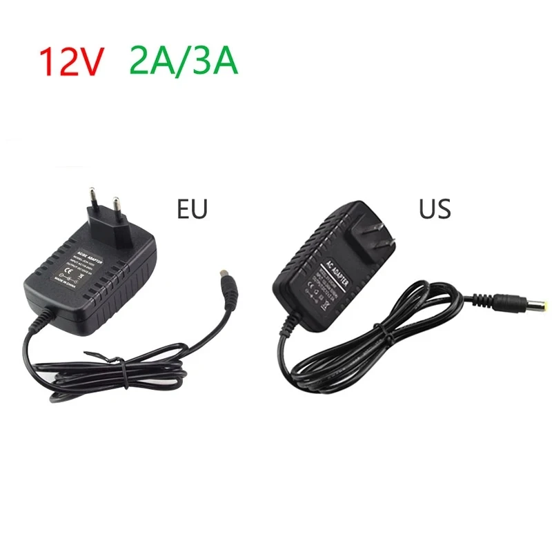 AC 110-240V To DC 12V 1A 2A 3A Universal Power Adapter Supply Charger Converter Switch EU US UK AU Plug Transformer LED Driver