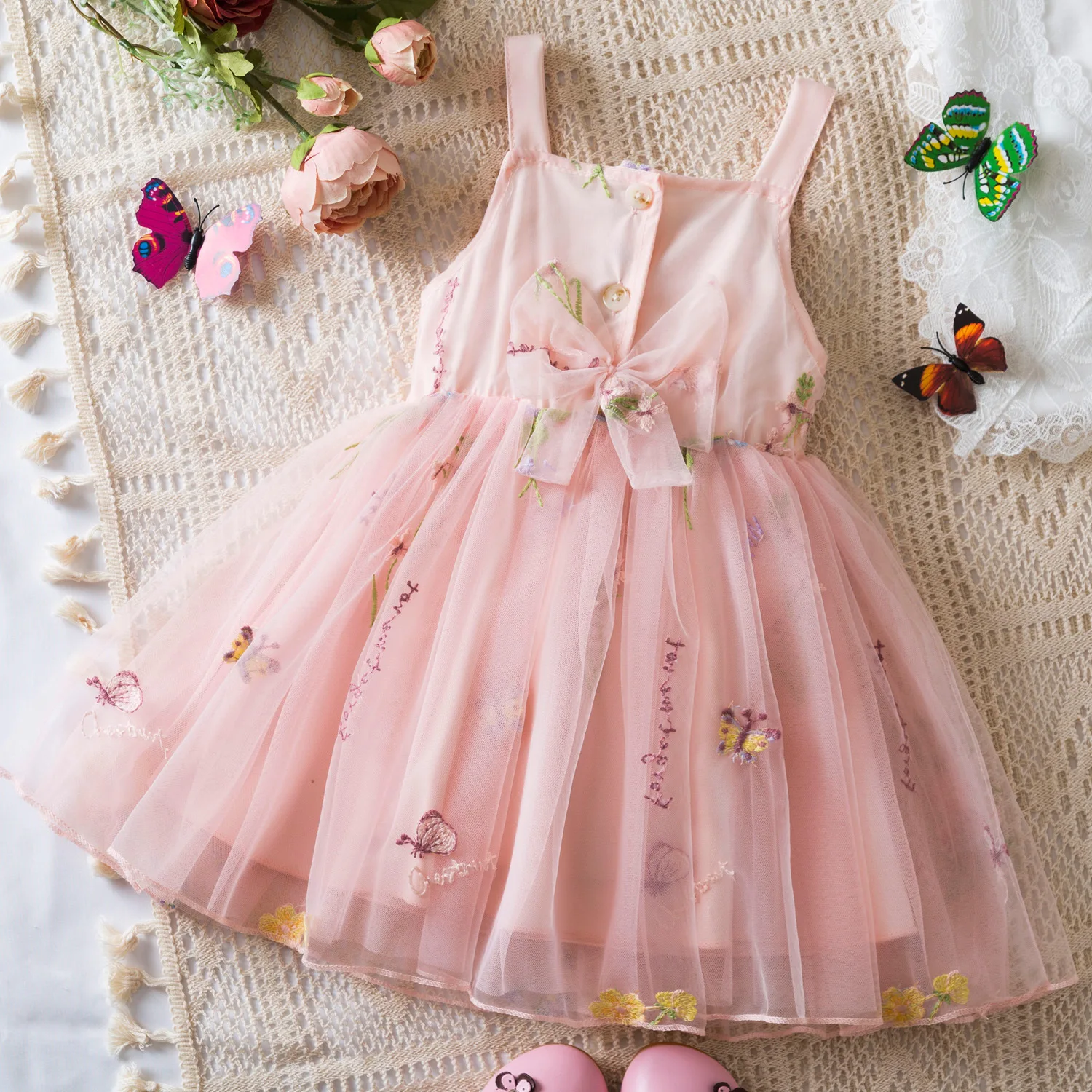 Toddler Baby Girl Dress for Children Rainbow Sequins Tulle Tutu Vestidos Kids Birthday Party Princess Infant Sweet 1-5y