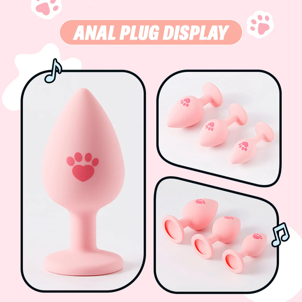 Anal Butt Plug Sex Adult Toys for Women Men Silicone Buttplug 3 Sizes for Beginner Masturbator Anal Trainer with Diamond Unisex - Image 6