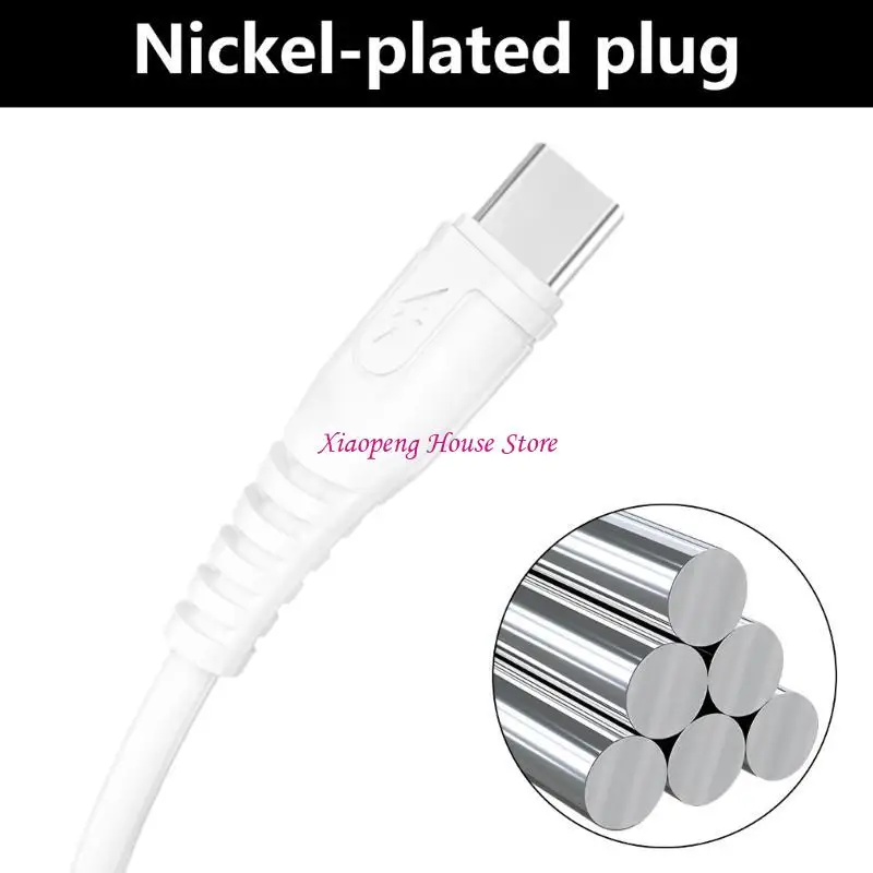 CALIDAD USB C A USB conector recto cable carga Cable USB 77JC