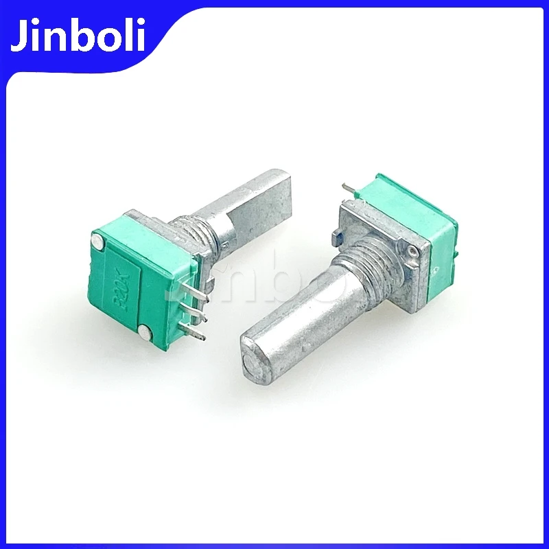 3PCS RK09 Type Single 3-Pin B20K Speaker Amplifier Audio Volume High Low Bass Adjustment Potentiometer D Shaft Length 20mm