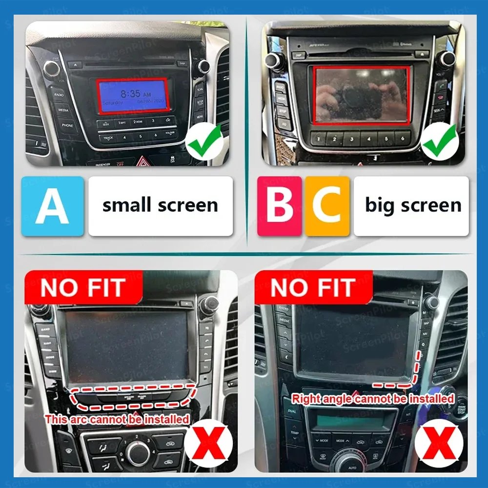 7 Inch Android 16 For Hyundai I30 Elantra GT 2012 - 2017 Stereo Head Unit Car Radio Stereo Android Auto Multimidia Player 8 Core