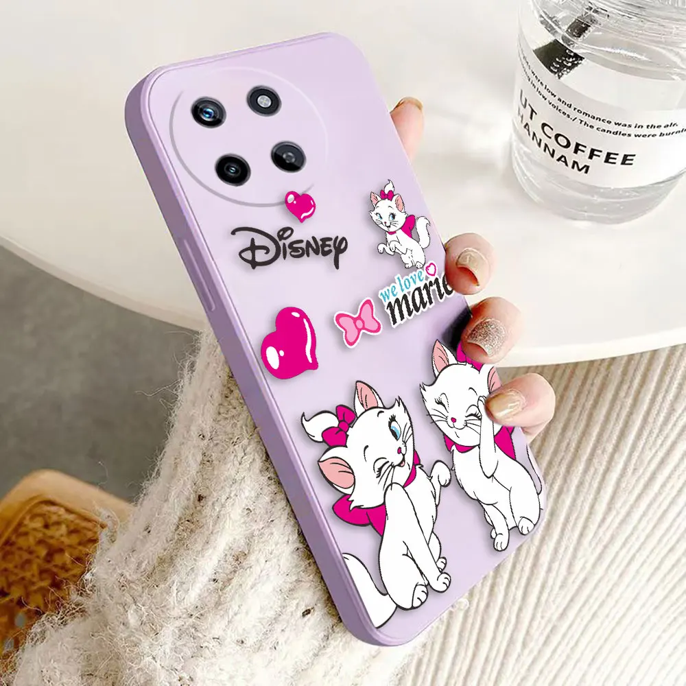 Disney Cute Marie Cat Cover Phone Case For OPPO Realme 11 10 9 9I 8 8I 7 7I 6 5 PRO PLUS 4G 5G Colour Silicone Case Funda Shell