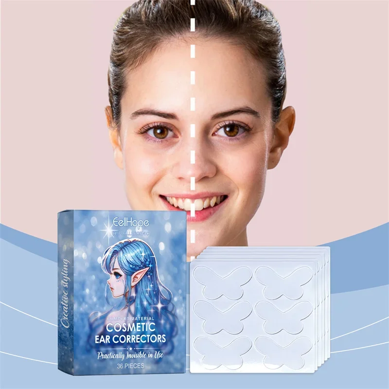

12Pairs Butterfly Shape Cosmetic Ear Corrector Elf Ear Stickers Ear Supporters Self Adhesive Invisible Ear Stickers