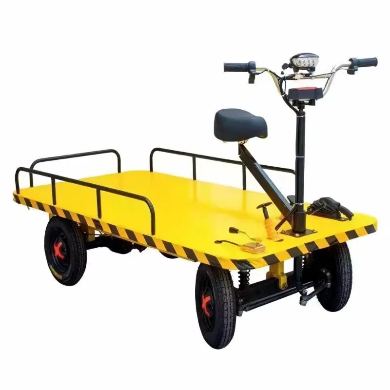 Warehouse Motorized Flatbed Handcart 800-1000kg Electric Platform Trolley