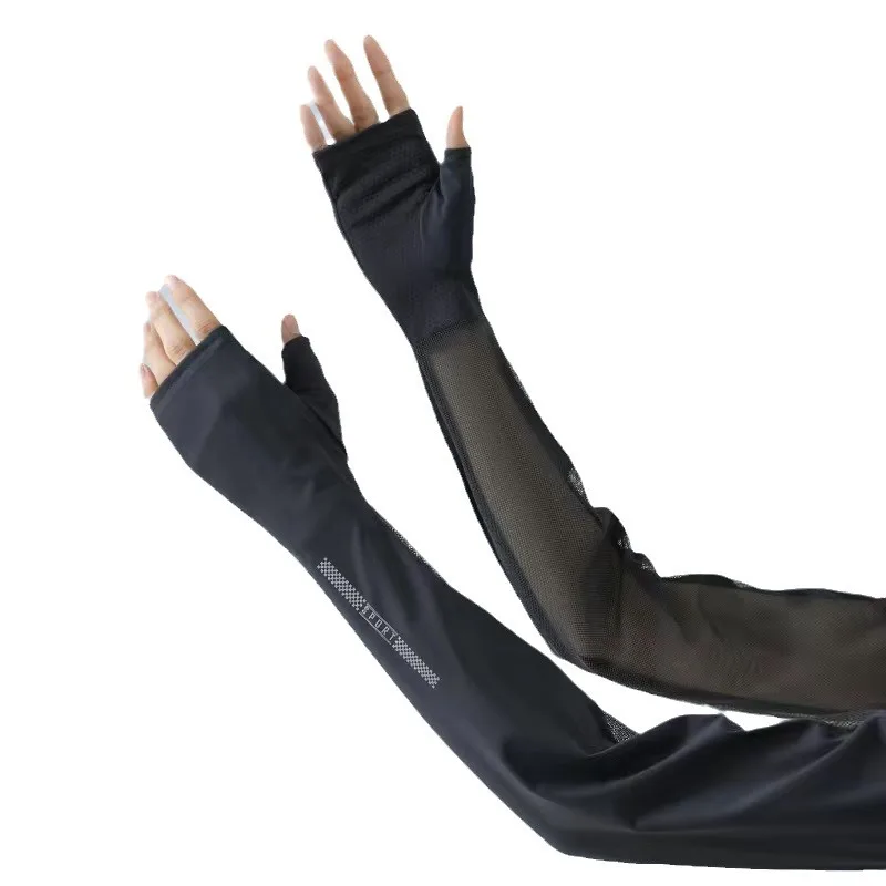 

Ladies' Summer Sun Protection Sleeves, Ice Silk Half Finger Sun Protection Gloves, Cycling Arm Protection, Breathable Sleeves