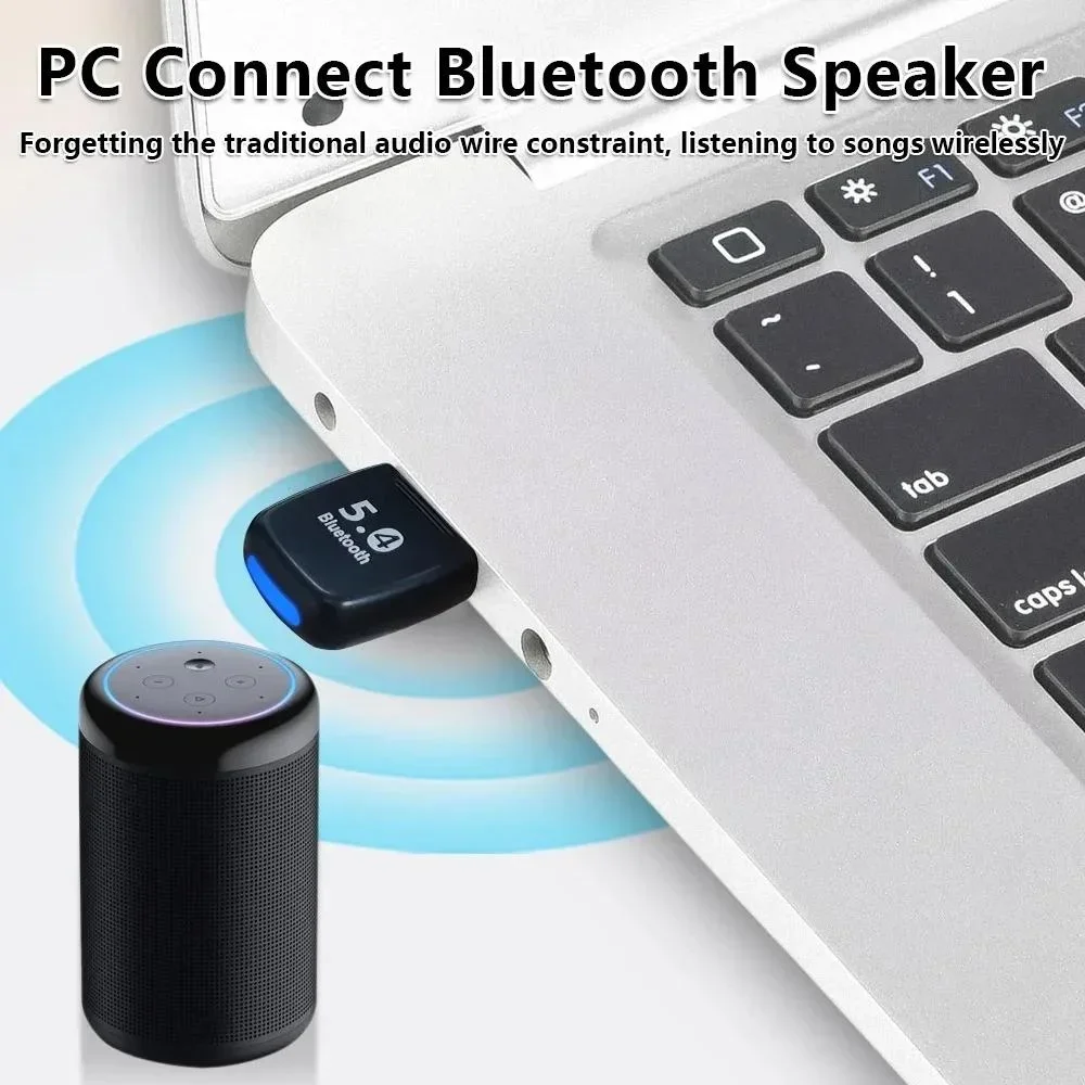 USB Bluetooth-совместимый адаптер 5,4, аудиопередатчик, беспроводной USB-адаптер для ПК, ноутбука, компьютера, динамика