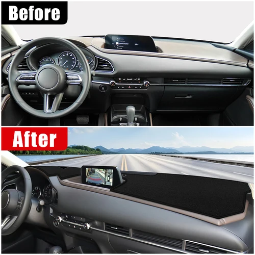 Imagen 2 del producto Para Mazda CX-30 CX30 2019 2020 2021 2022 2023 2024 2025 cubierta para salpicadero de coche estera parasol evitar la luz accesorios de almohadilla Anti-UV
