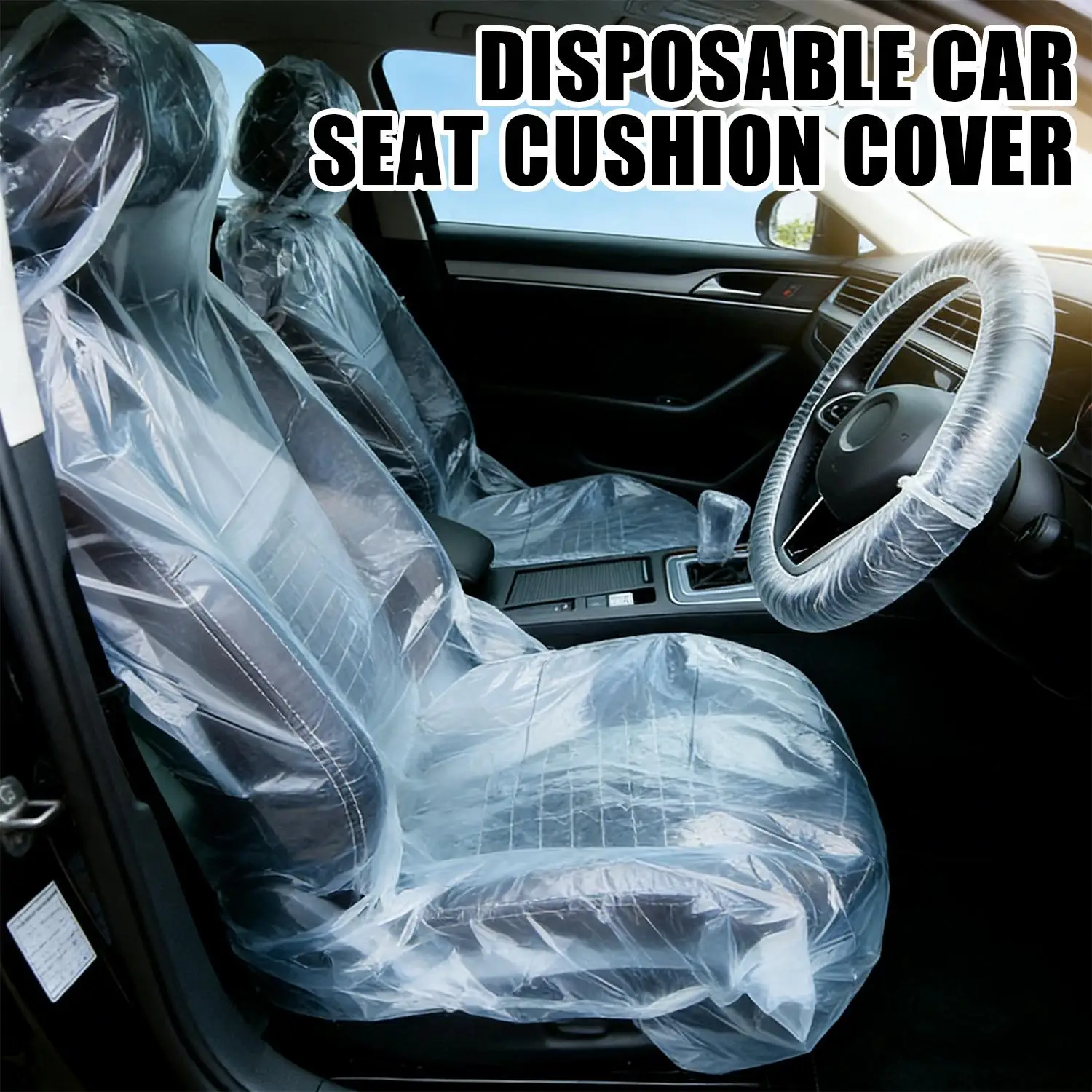 Capas de assento de carro descartáveis, 50/100 peças, universais, à prova d'água, à prova de poeira, anti-incrustantes, capa protetora para reparo de automóveis, limpeza de beleza