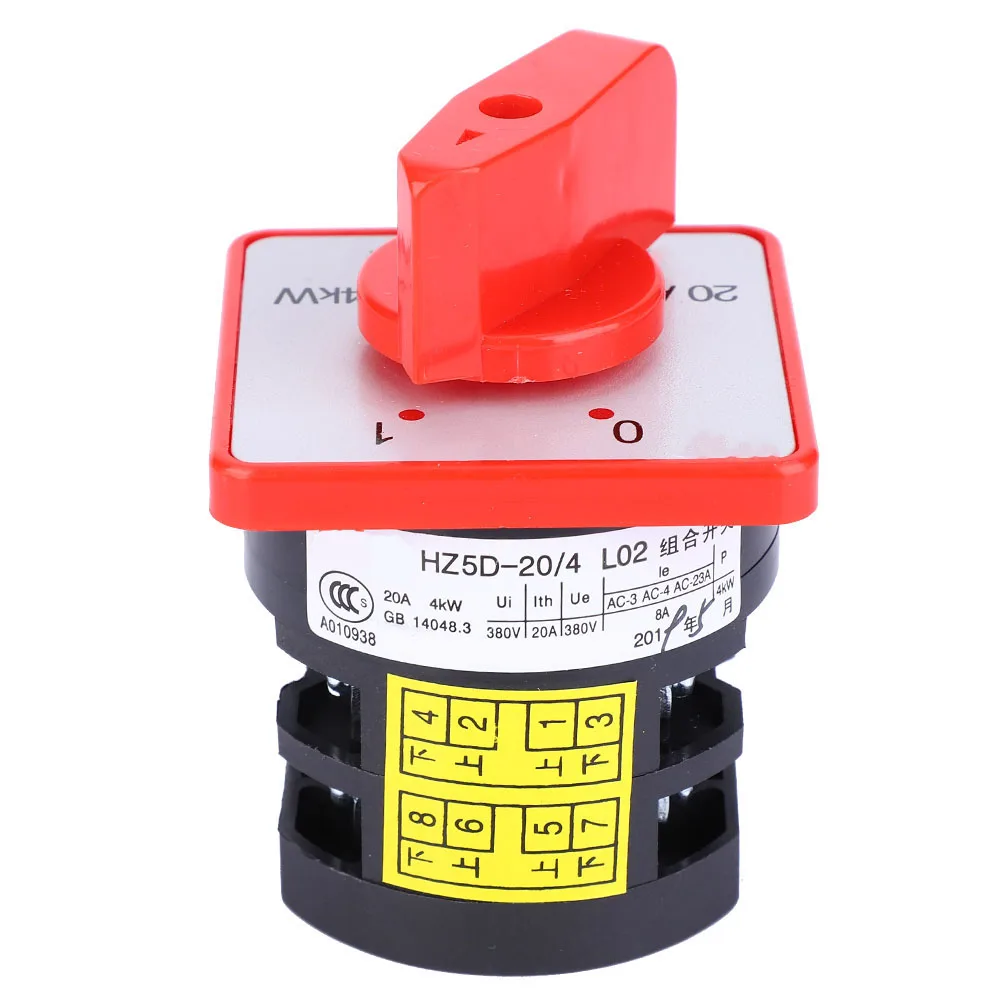 Cam Changeover  380V 20A 4KW 3-Position 6 Terminals Changeover Selector Control  Cam Generator Changeover Selector