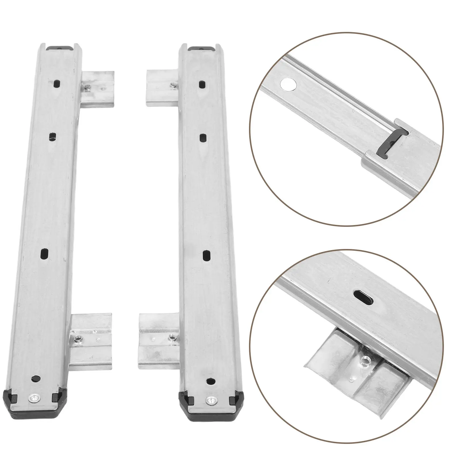 

Комплект из 2 направляющих для выдвижного ящика под клавиатуру с шарикоподшипниками, сверхмощные стальные направляющие для клавиатурного лотка под столом, плавное скольжение, для офиса и дома