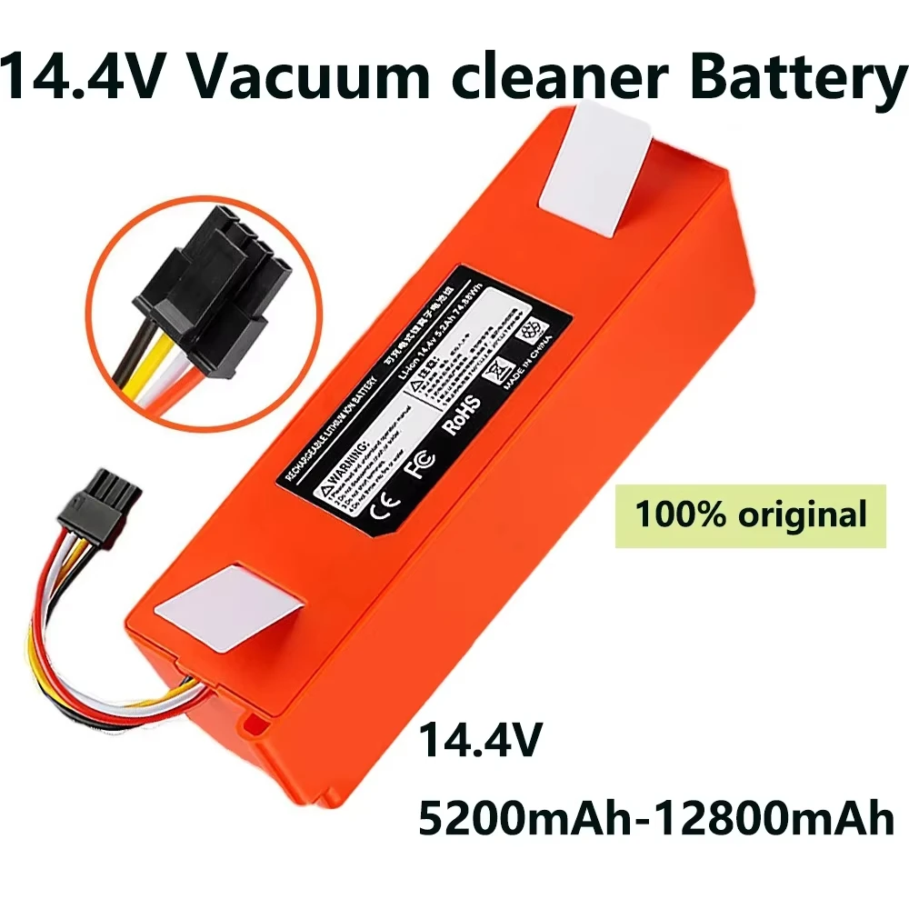 

14.4V 5200mAh/12800mAh Robotic Vacuum Cleaner Replacement Battery For Xiaomi Roborock S55 S60 S65 S50 S51 S5 MAX S6 Parts