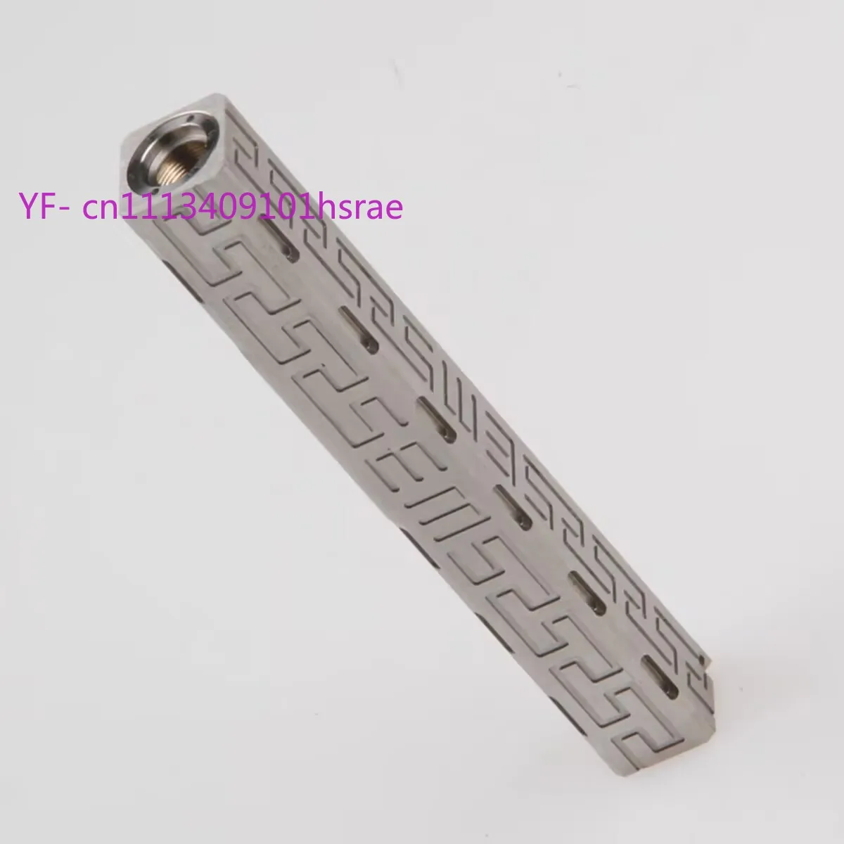 Stainless Steel Flashlight, Precision Small Square Stick Laser Pointer, CNC Milling Pattern Star Pen with LED Flashlight