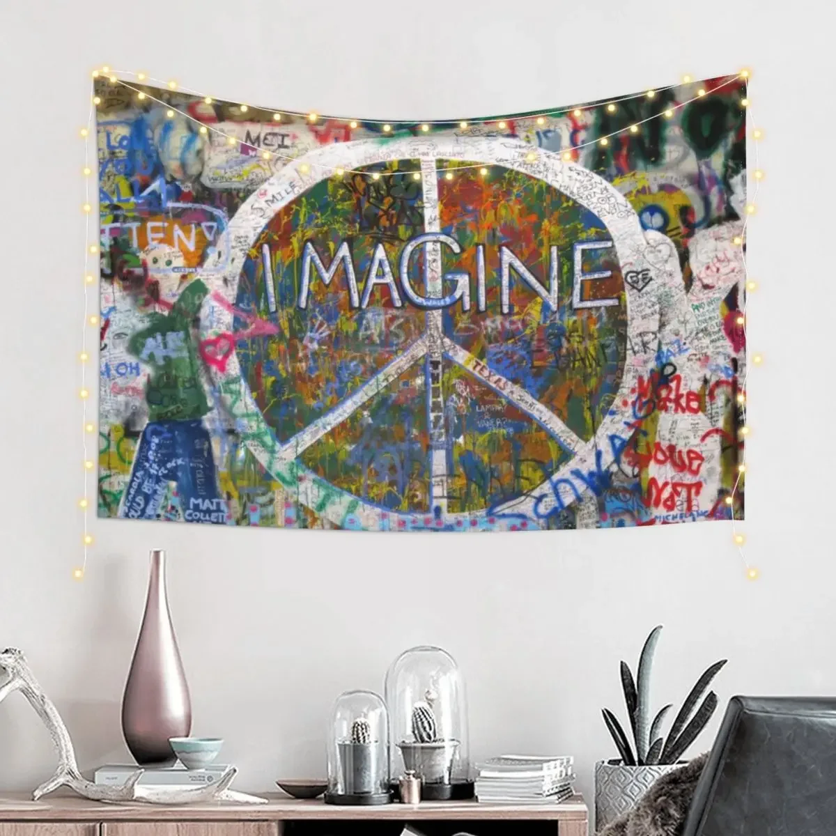 Imagine Tapestry Carpet Wall Tapete For The Wall Aesthetic Room Decoration Decorative Paintings Tapestry