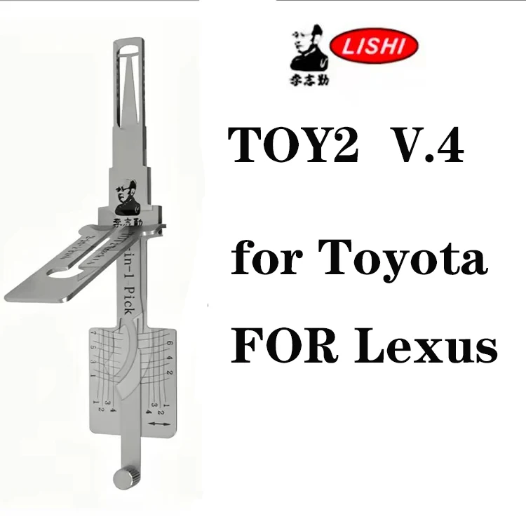 for Toyota FOR Lexus Lishi Tool  Lishi TOY2T V4 with CutOut 2-in-1 Pick & Decoder