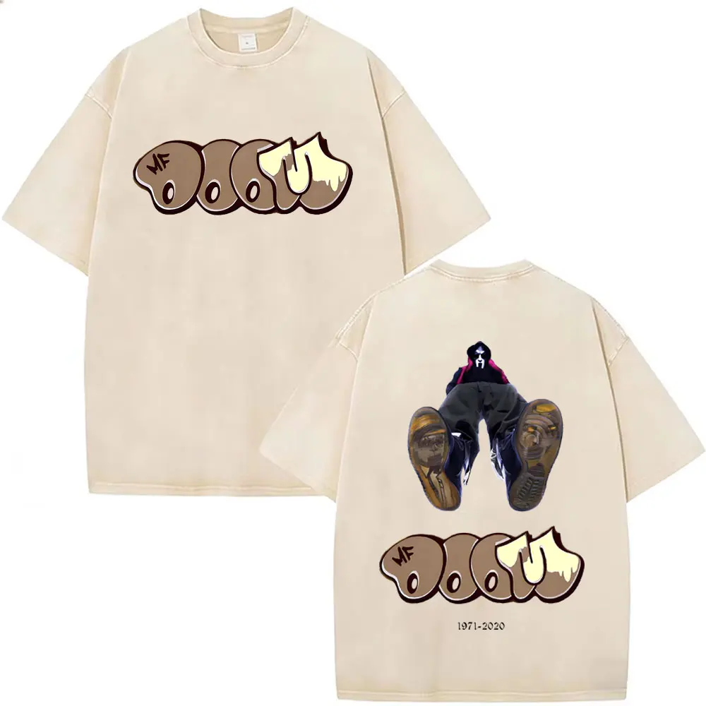 

Washed Vintage Rapper Mf Doom The Illest Villain Graphic T-shirt Men Hip Hop Fashion T-shirts Male Casual Oversized Streetwear
