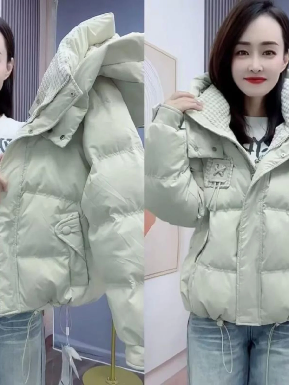 

Winter Thiened ort Cotton Jaet 2026 New Sle Women's Warm Padded Coat Loose Fit Large Size Duling Cotton Outerwear