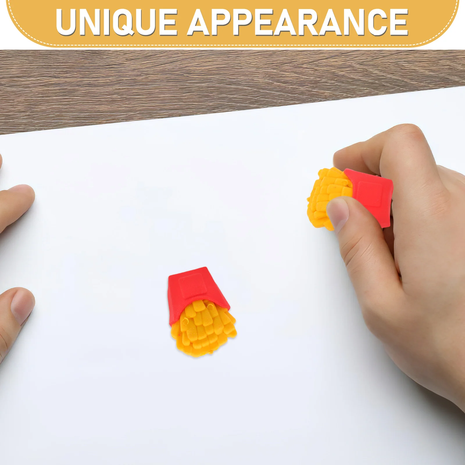 

30pcs French Fries Erasers Kids Mini Cartoon Chips Erasers Kawaii School Supplies Novelty School Prizes Classroom Rewards Favors