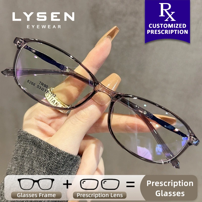 

LYSEN Rectangular Myopia Prescription Optical Glasses Photochromic Reading Glasses Women Anti Blue Light Progressive Eyeglasses