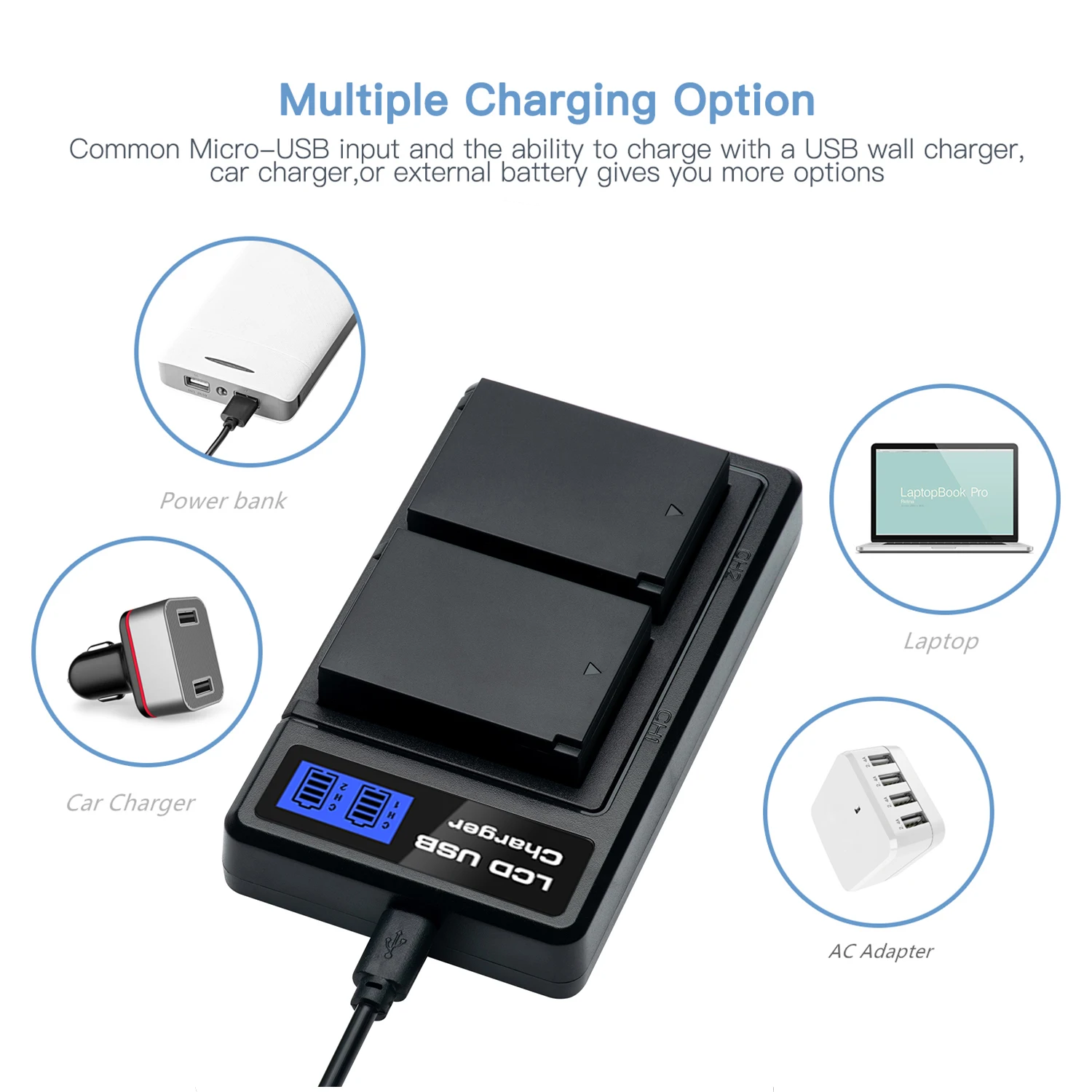 LP-E10 Battery / LP E10 Batteries Charger for Canon EOS Rebel T3 T5 T6 T7 Kiss X50 X70 EOS 1100D 1200D 1300D 1500mah Battery