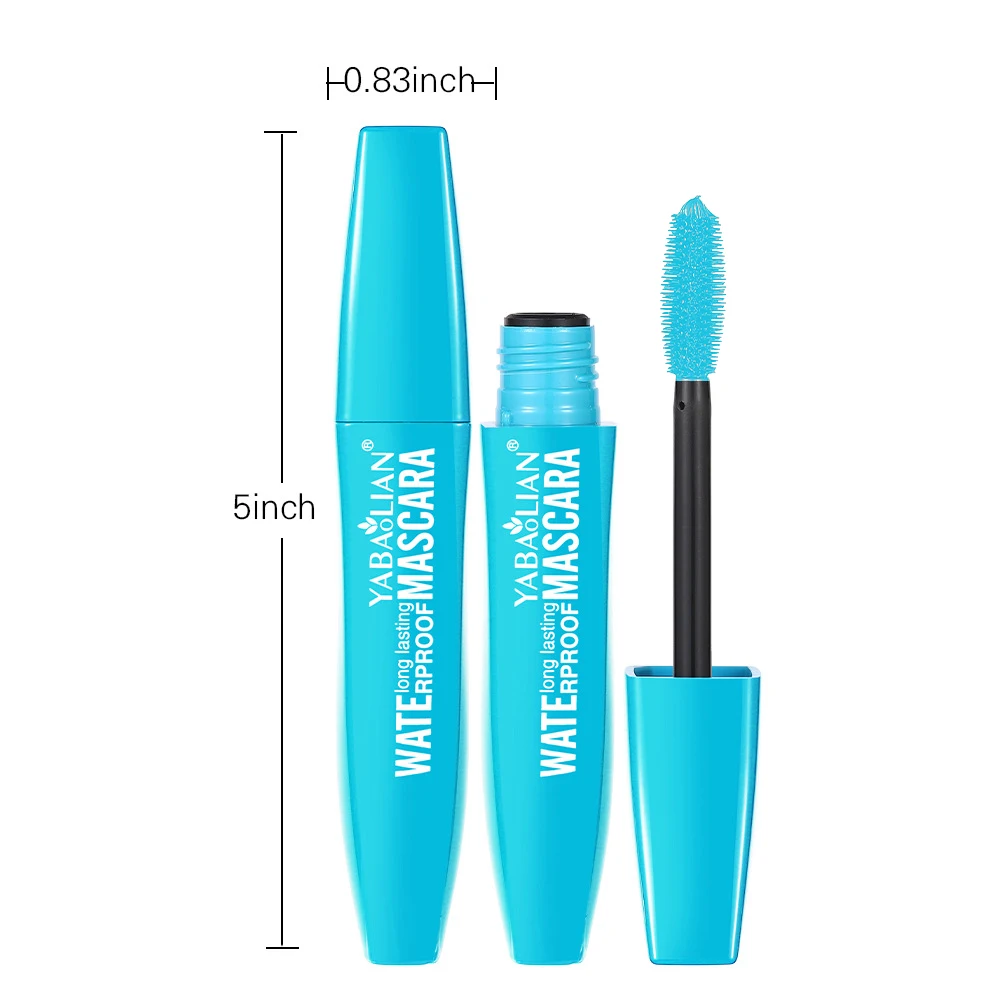 Mascara neutro da 1/3 pezzi, mascara colorato impermeabile, spesso e riccio, eyeliner non facile da sbavare, trucco a lunga durata, rosso, blu, viola