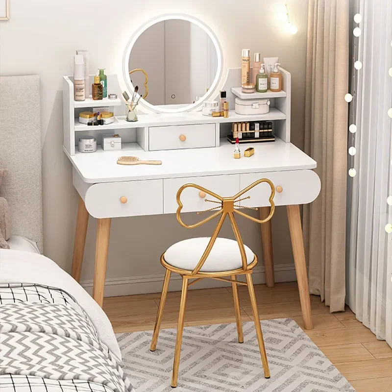 for Dresser Light Luxury High End Makeup Table LED Smart Mirror Integrated Modern Simple Small Apartment Bedroom Vanity