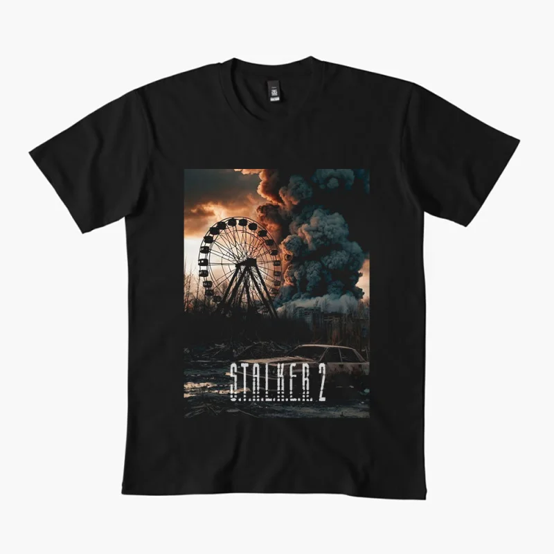 S.T.A.L.K.E.R. 2 Shadow of chernobyl 0401 Danger exclusion zone gift t shirt Pripyat game Stalker Graphic Clothes All size Tops