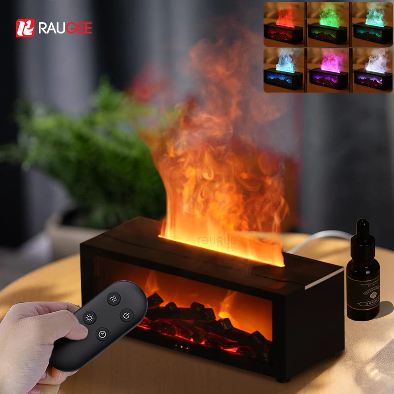 

Aroma Diffuser Air Humidifier USB Mist Maker Essential Flame Oil Diffuser With RGB Night Light Oil Aroma Diffuser For Bedroom