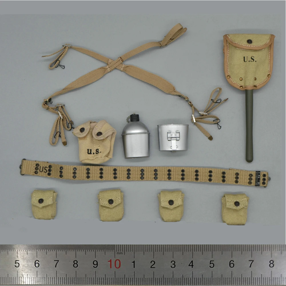 1/6 Facepoolfigure FP006 WWII US 101st Airborne Private 1st Battalion Ryan Engineer Shovel Bag Waist Bucket Accessories For Doll