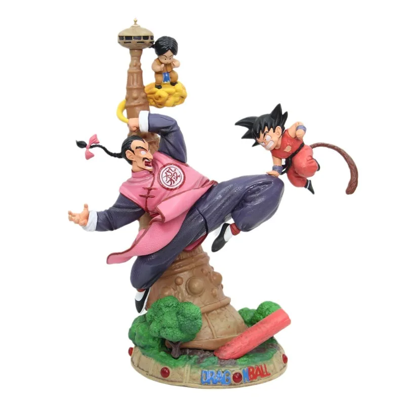 Dragon Ball Goku 27cm Anime Figures Gk Tao Pai Pai Vs Son Goku Karin Tower Action Figures Pvc Collection Model Toys Ornamen Gift