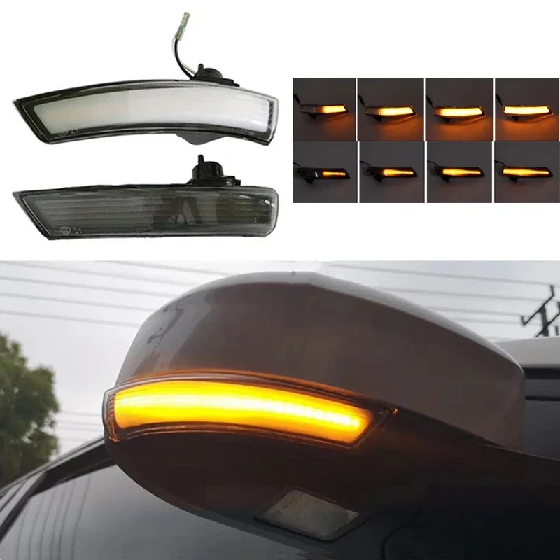 2Pcs LED Dynamic Turn Signal Light Side Wing Rearview Mirror Indicator Blinker Repeater for Ford Focus 2 3 Mk2 Mk3 Mondeo Mk4