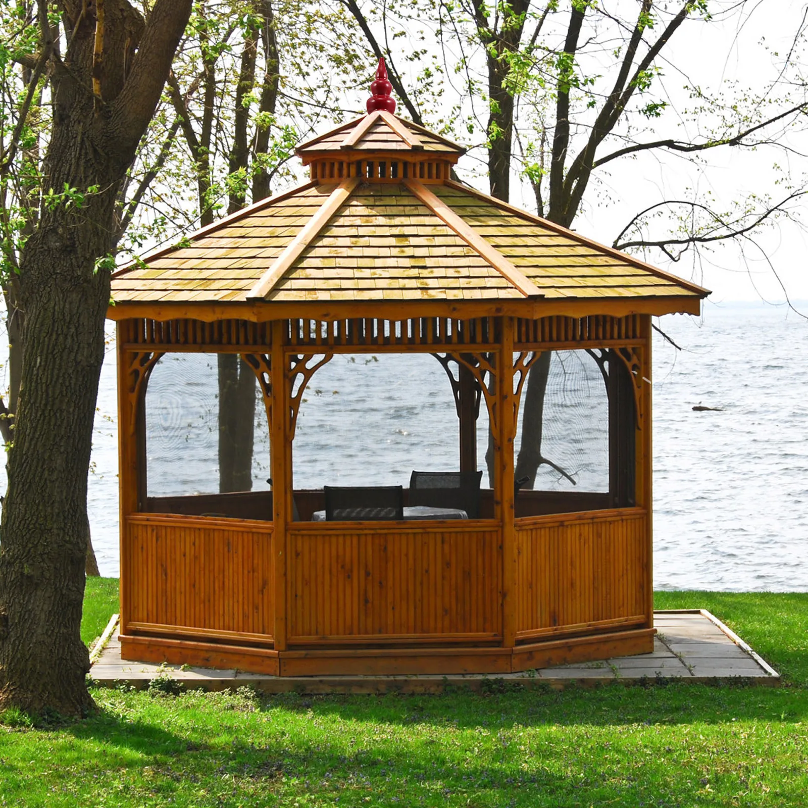 

Gourd Finial Style Ornament Weather Resistant Easy Install Waterproof Tiles Vintage Detailing Pavilion Roof Decoration Ancient